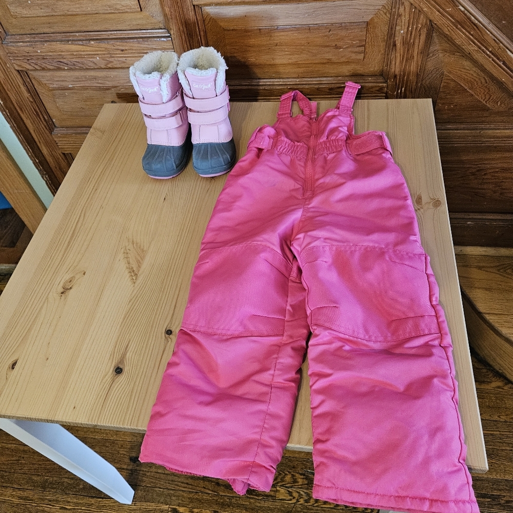 Pink Kids Snow Pants